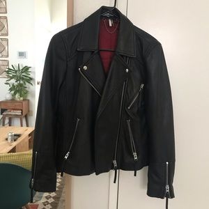 TopShop Authentic Leather Moto Jacket